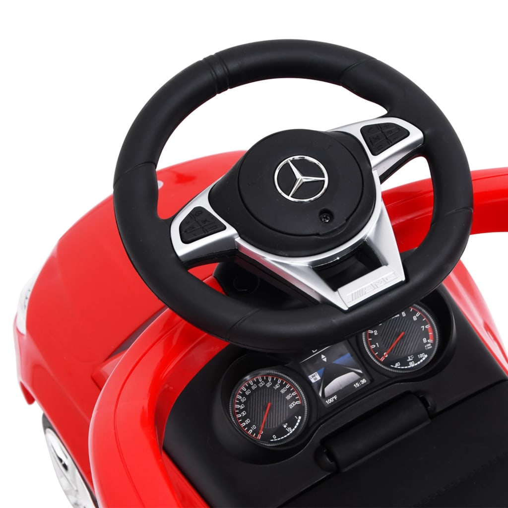 vidaXL Potisni avto poganjalec Mercedes-Benz C63 rdeč