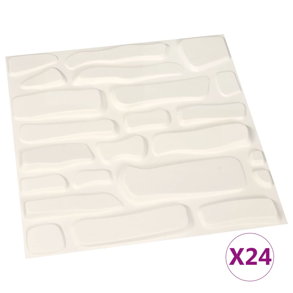 vidaXL 3D stenski paneli 24 kosov 0,5x0,5 m 6 m²