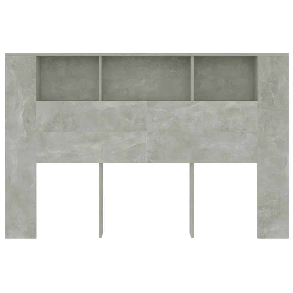 vidaXL Vzglavna omarica betonsko siva 160x18,5x104,5 cm