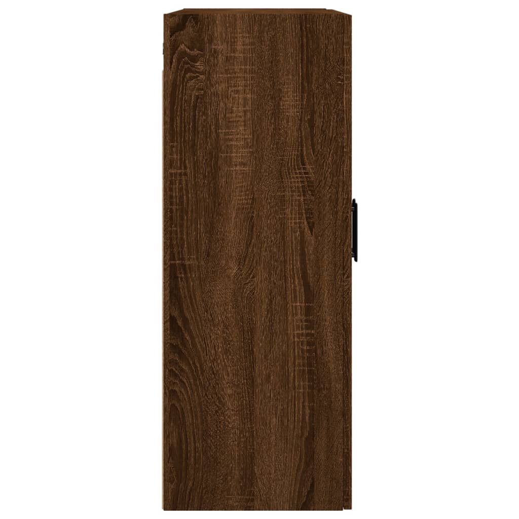 vidaXL Stenska omarica 2 kosa rjavi hrast 69,5x34x90 cm