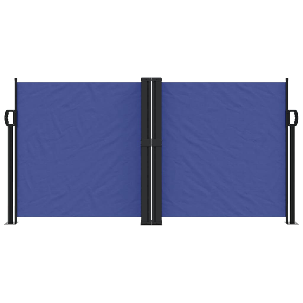 vidaXL Zložljiva stranska tenda modra 120x600 cm