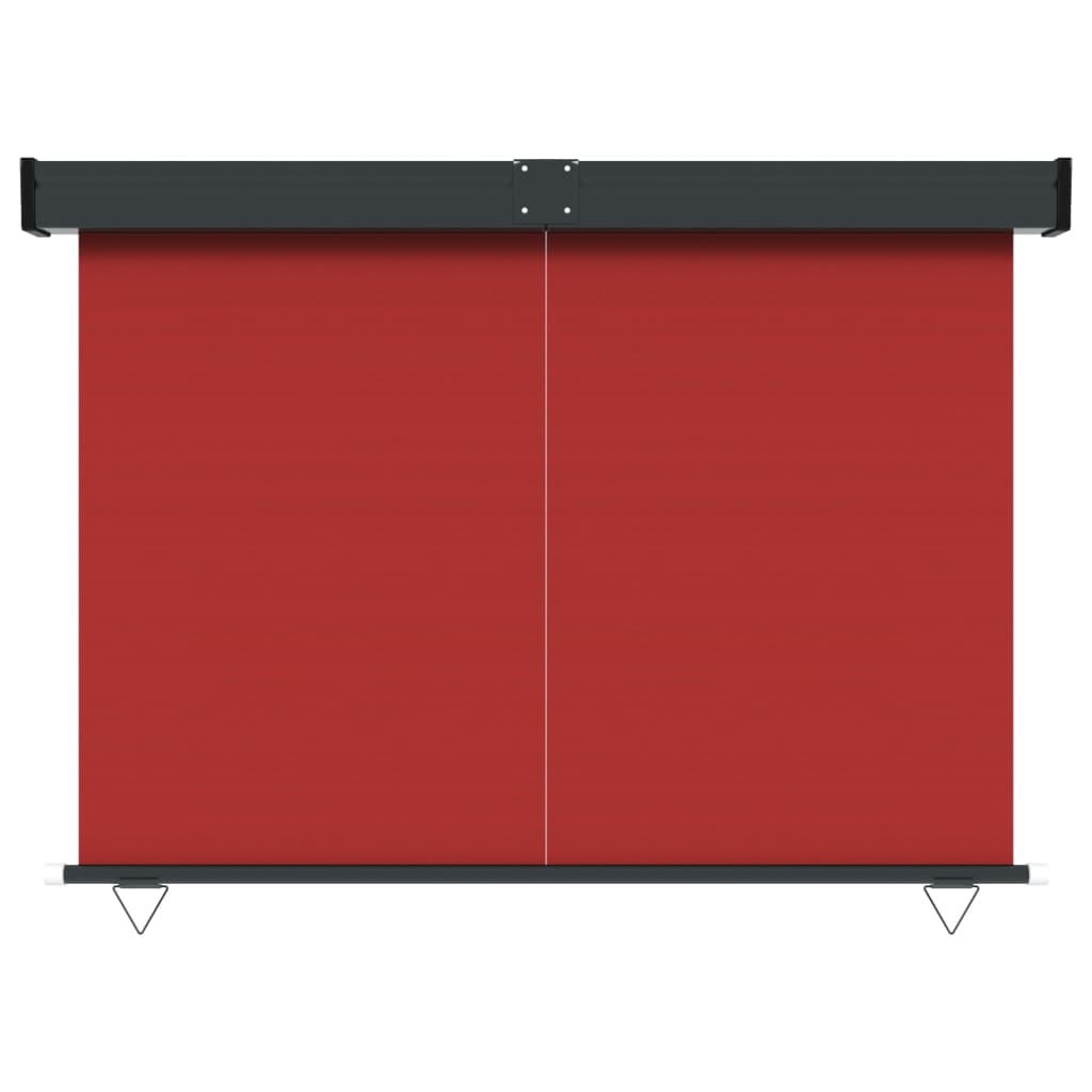vidaXL Balkonska stranska tenda 145x250 cm rdeča