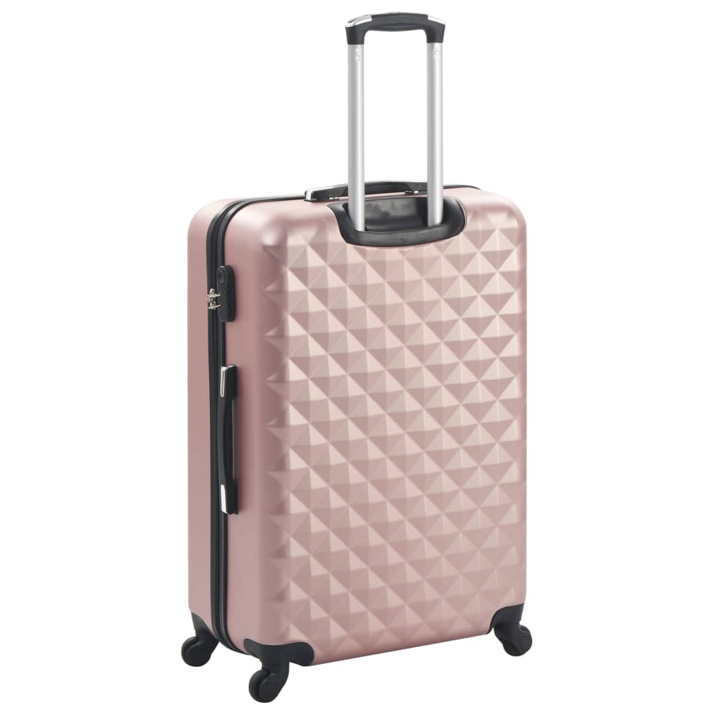 vidaXL Trdi potovalni kovčki 3 kosi rožnato zlati ABS