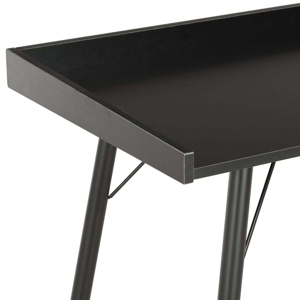 vidaXL Pisalna miza črna 90x50x79 cm
