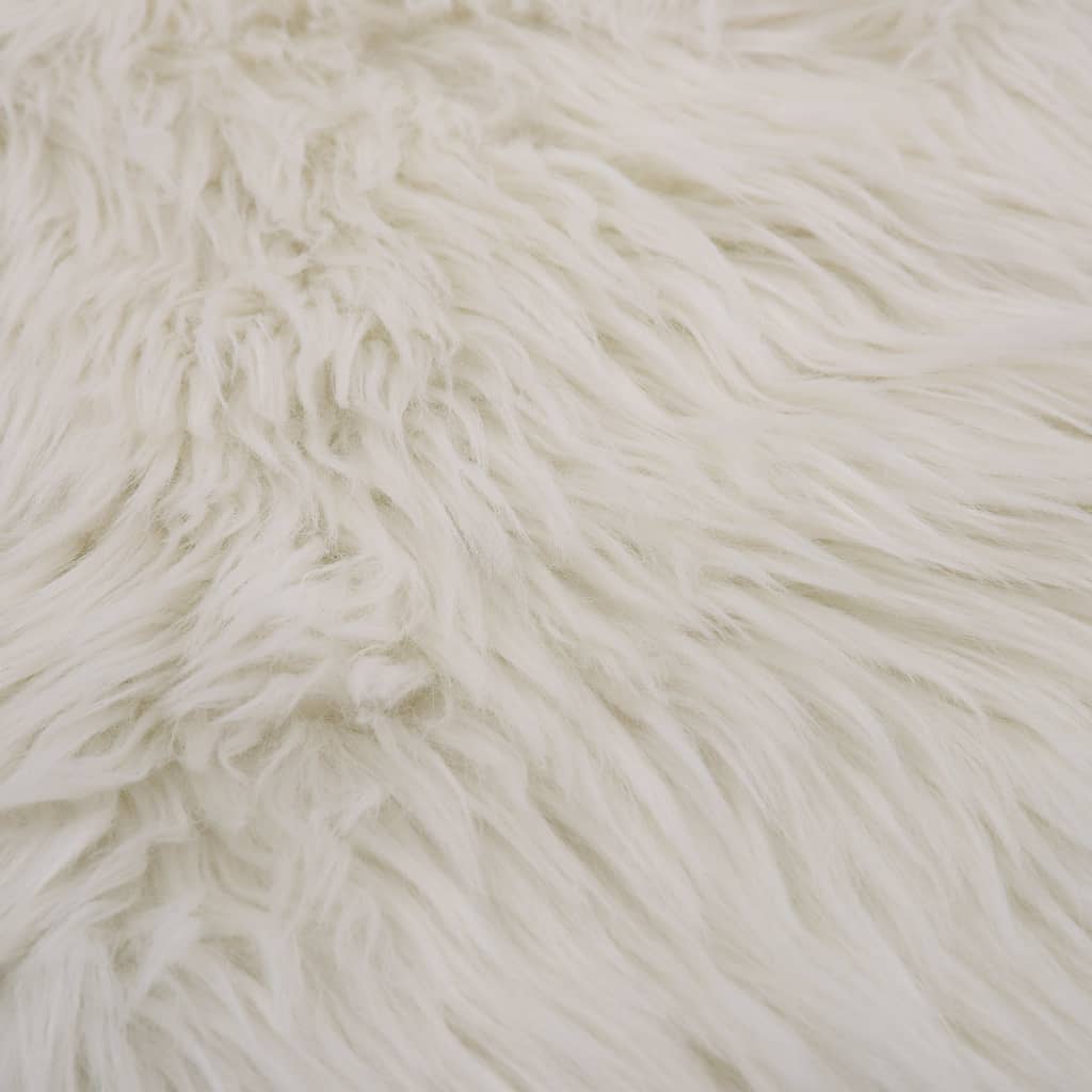 vidaXL Preproga 60x90 cm umetna ovčja koža bela