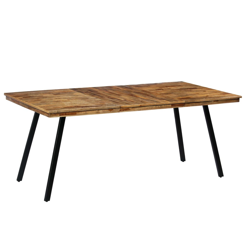 vidaXL Jedilna miza iz predelane tikovine in jekla 180x90x76 cm