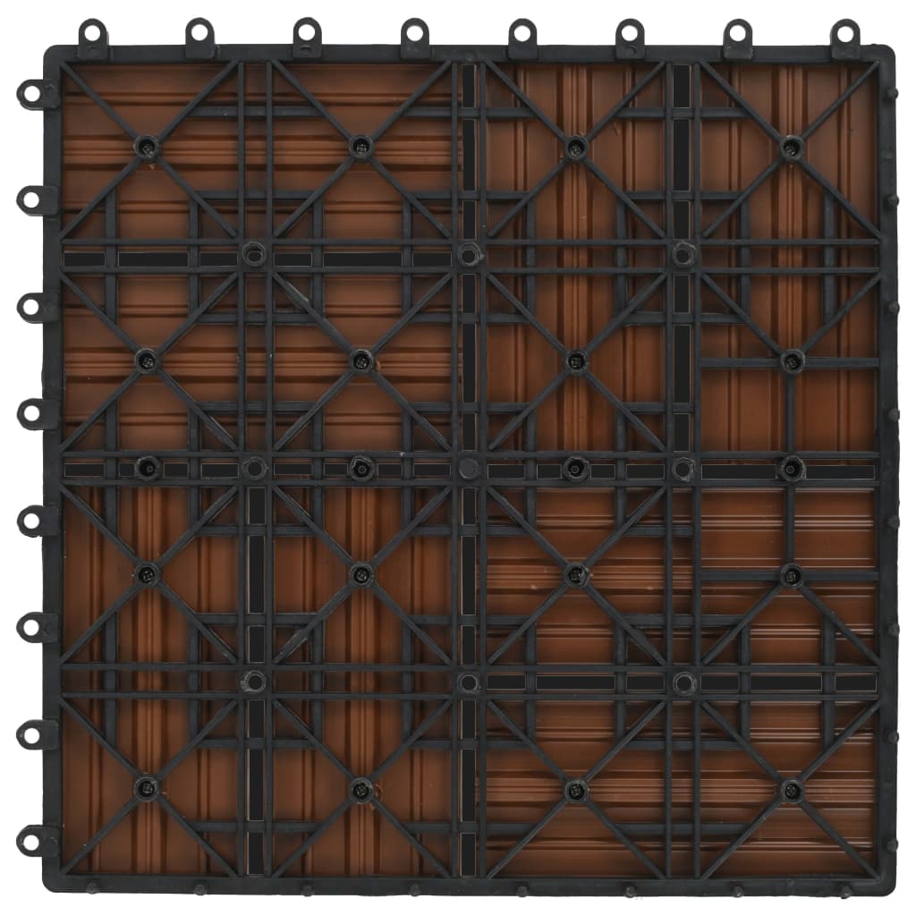 vidaXL Talne plošče 22 kosov 30x30 cm 2 m² WPC rjave