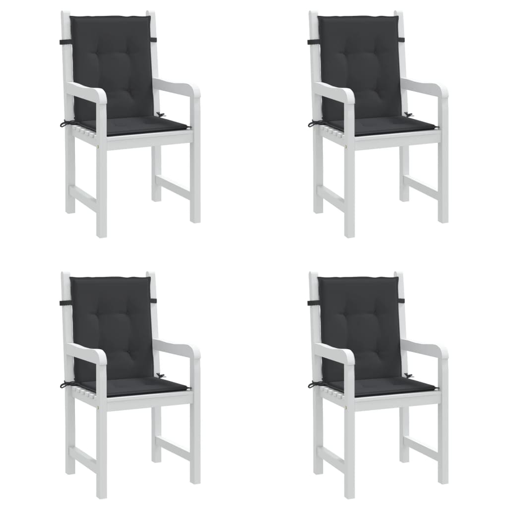 vidaXL Blazine za vrtne stole 4 kosi črne 100x50x3 cm oxford tkanina