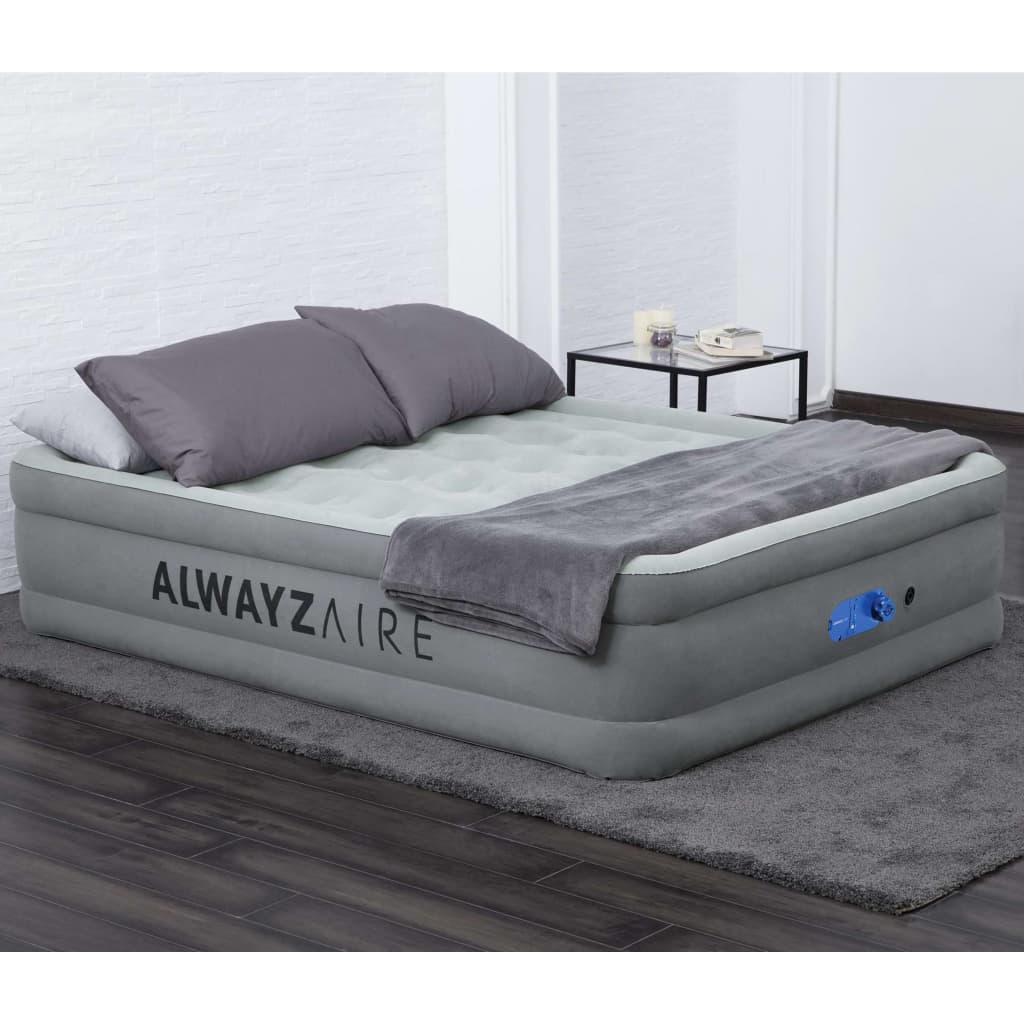 Bestway Napihljiva postelja AlwayzAire za 2 osebi 203x152x46 cm siva