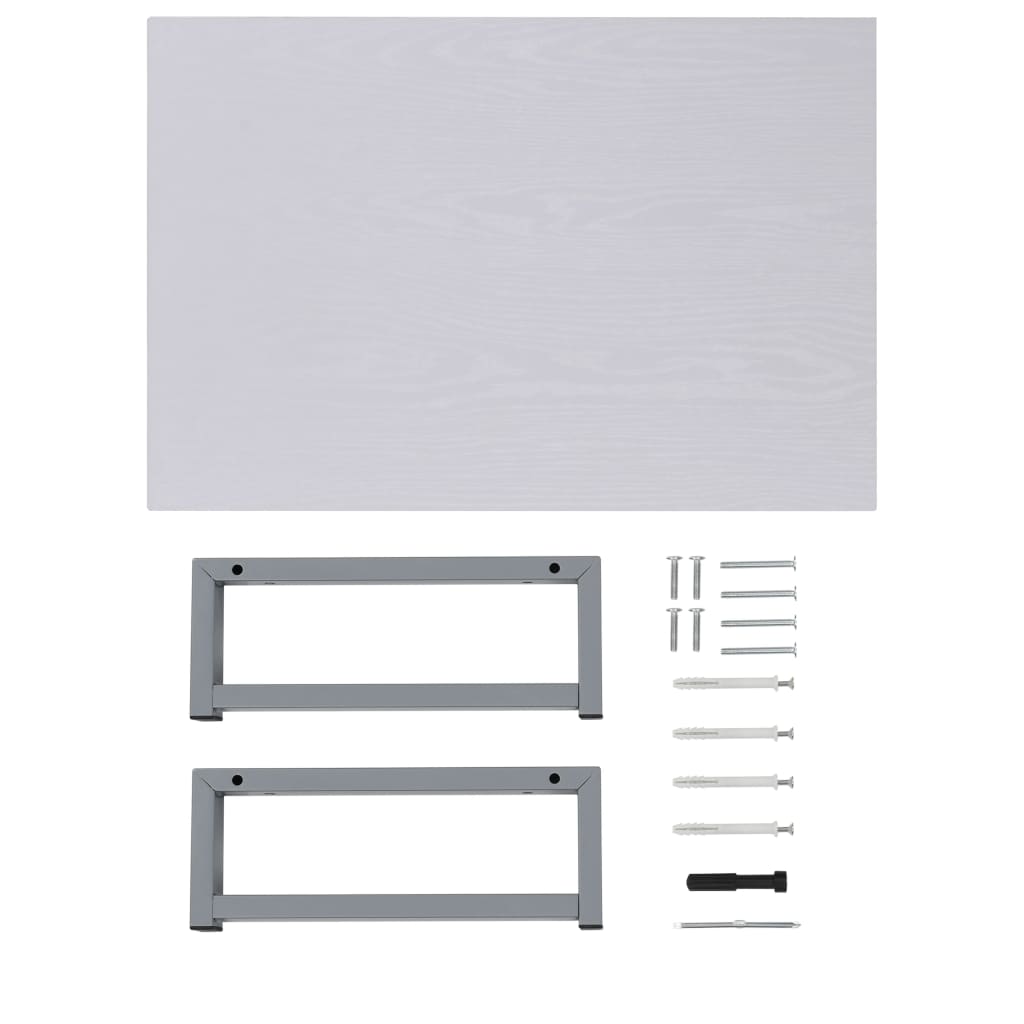 vidaXL Kopalniško pohištvo bele barve 60x40x16,3 cm