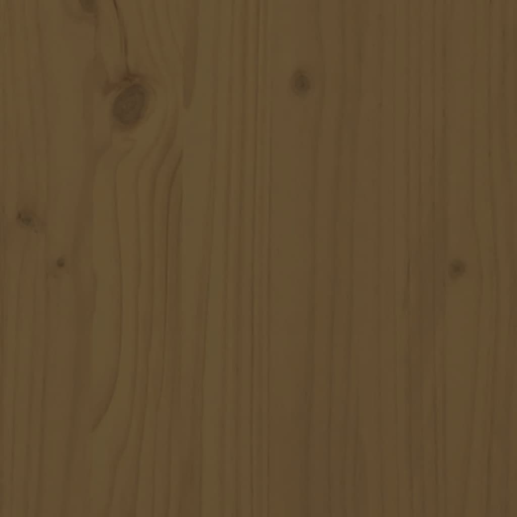 vidaXL Kotni kavč z blazinami medeno rjav trden borov les