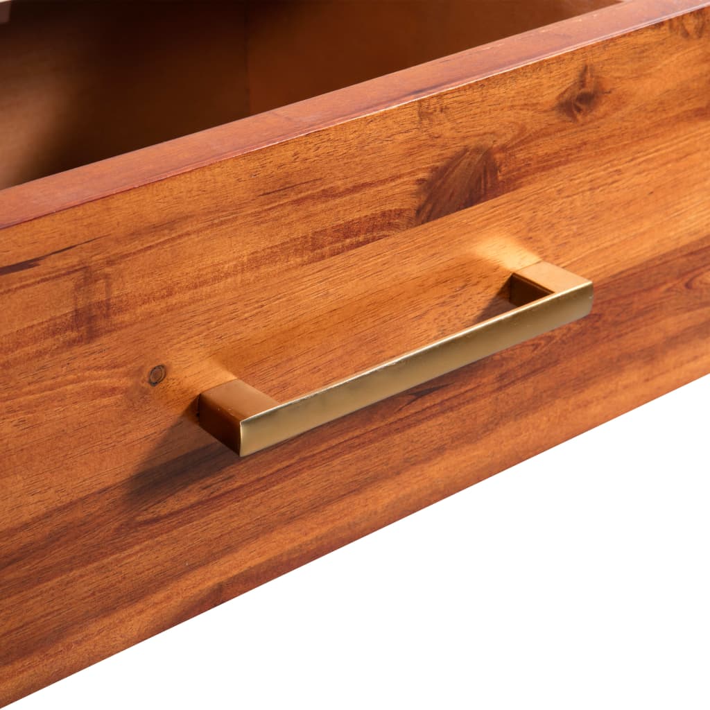 vidaXL Konzolna mizica iz trdnega akacijevega lesa 70x30x75 cm