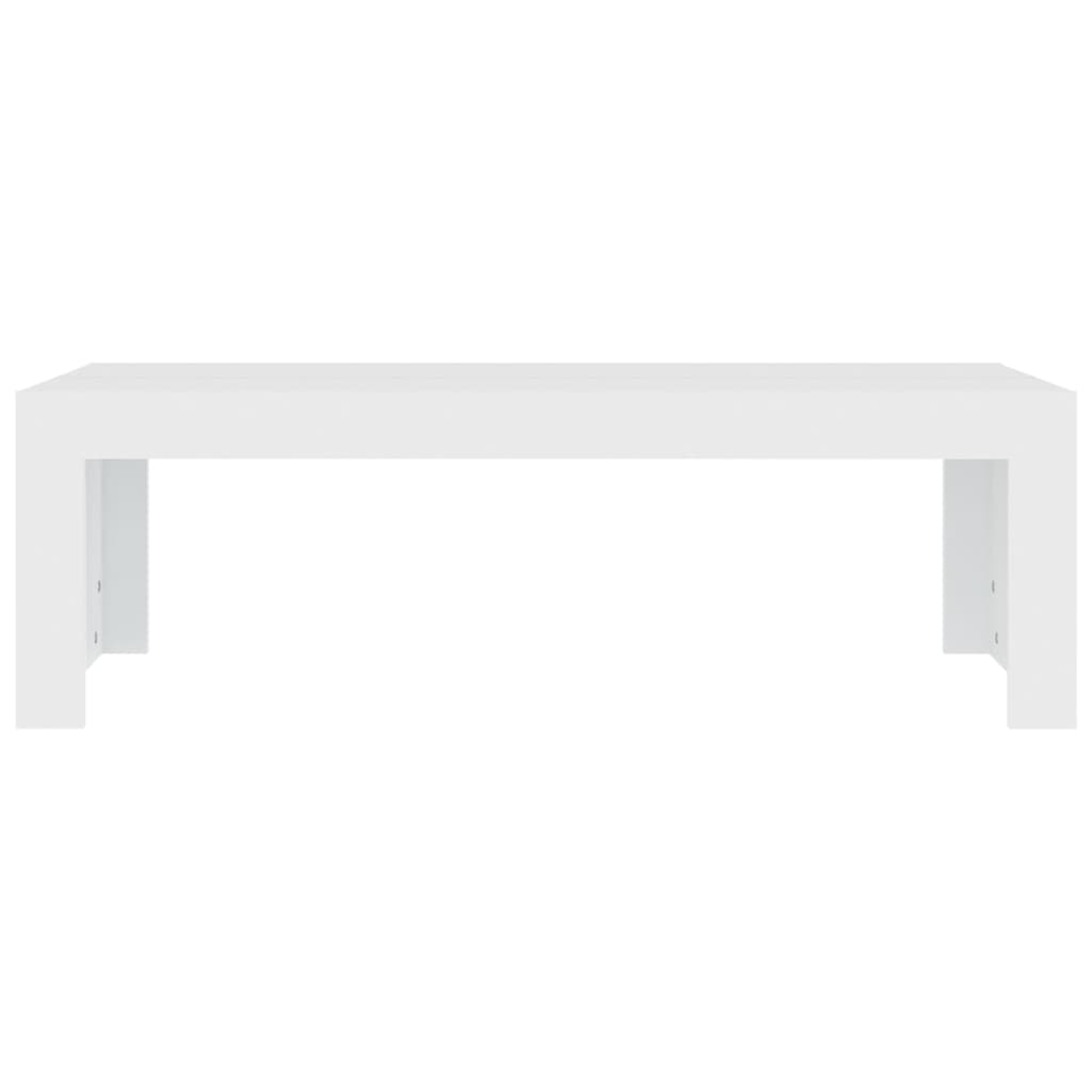vidaXL Klubska mizica bela 110x50x35 cm iverna plošča