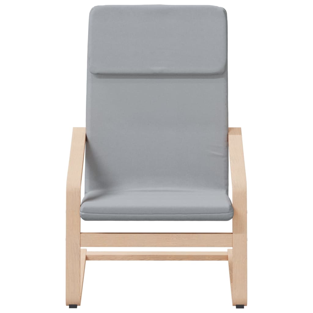 vidaXL Stol za sproščanje s stolčkom za noge svetlo sivo blago