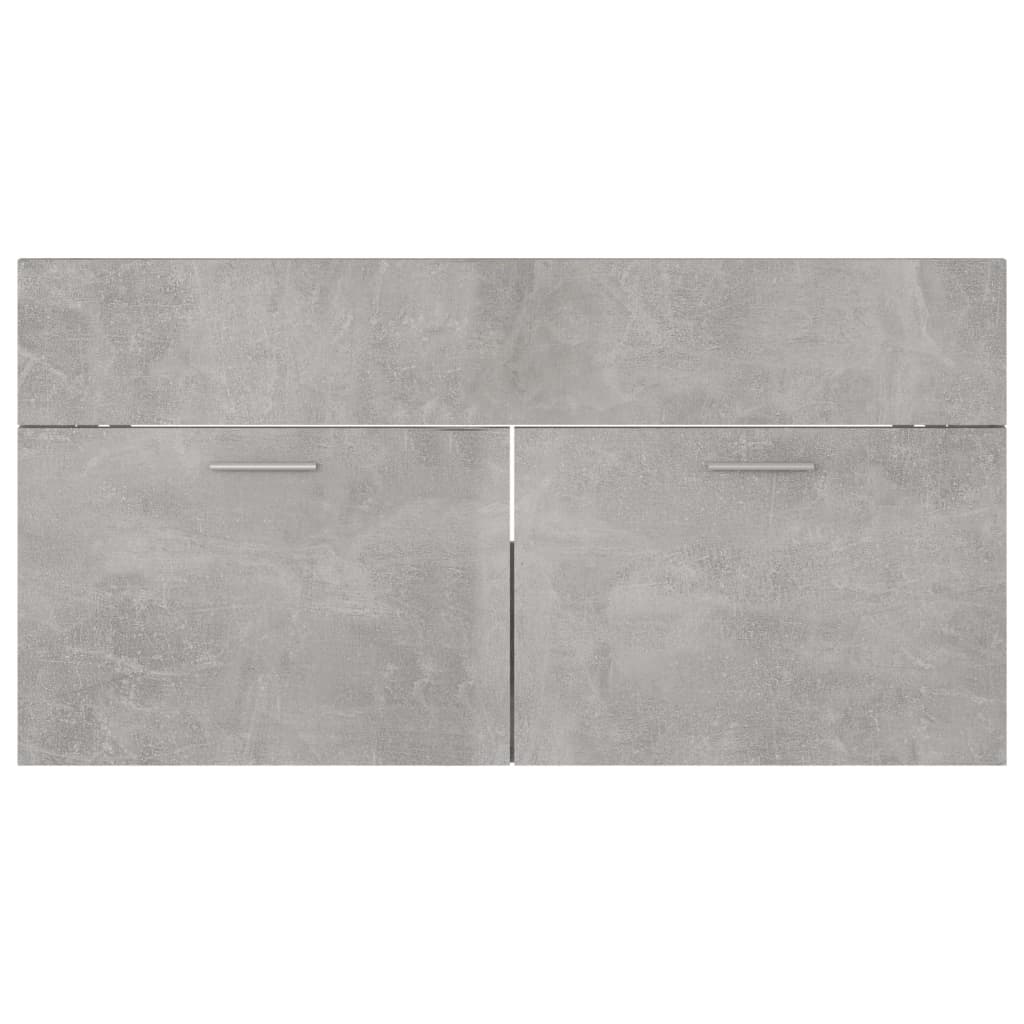 vidaXL Omarica za umivalnik betonsko siva 90x38,5x46 cm iverna plošča