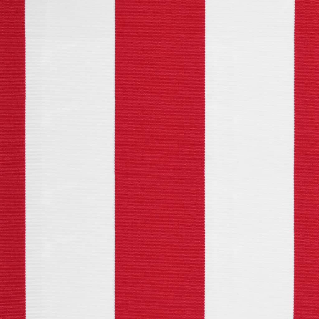 vidaXL Nadomestna tkanina za tendo rdeče in bele črte 5x3,5 m