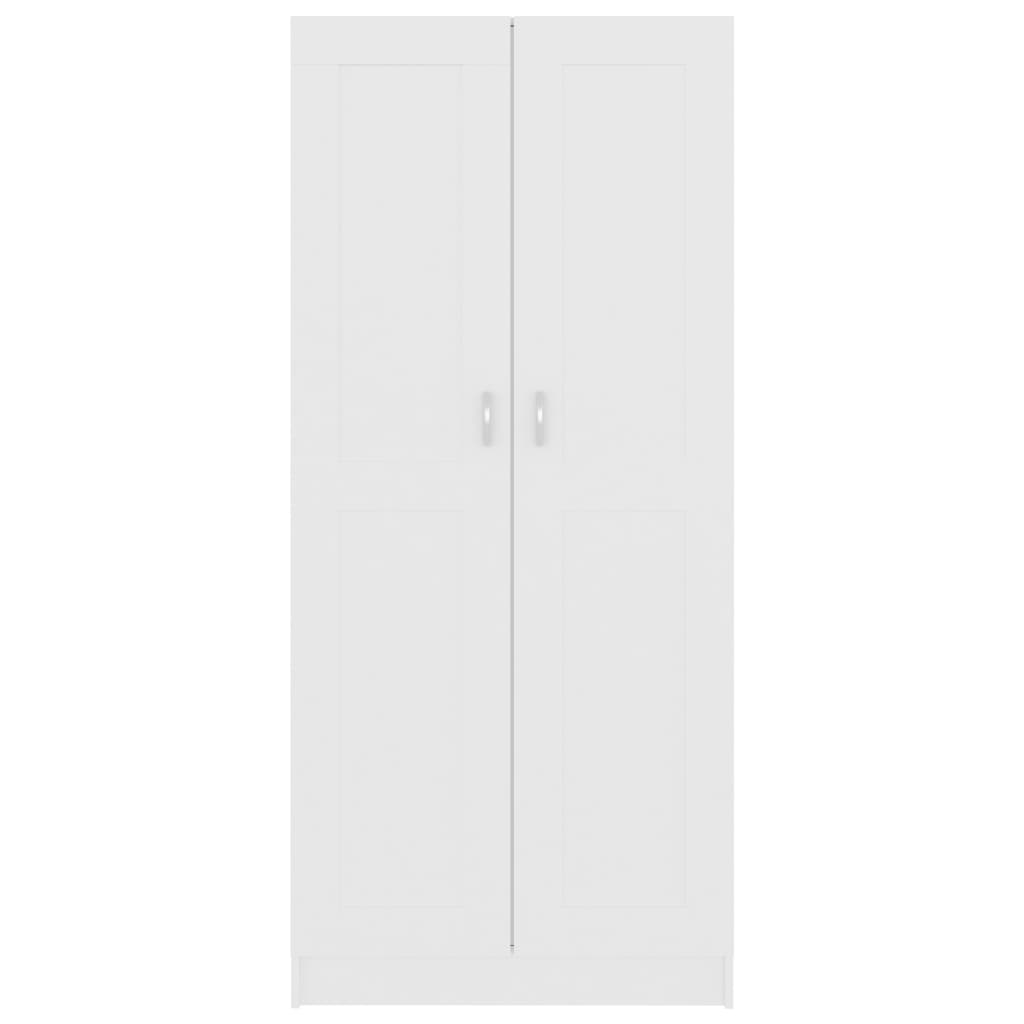 vidaXL Knjižna omara bela 82,5x30,5x185,5 cm iverna plošča