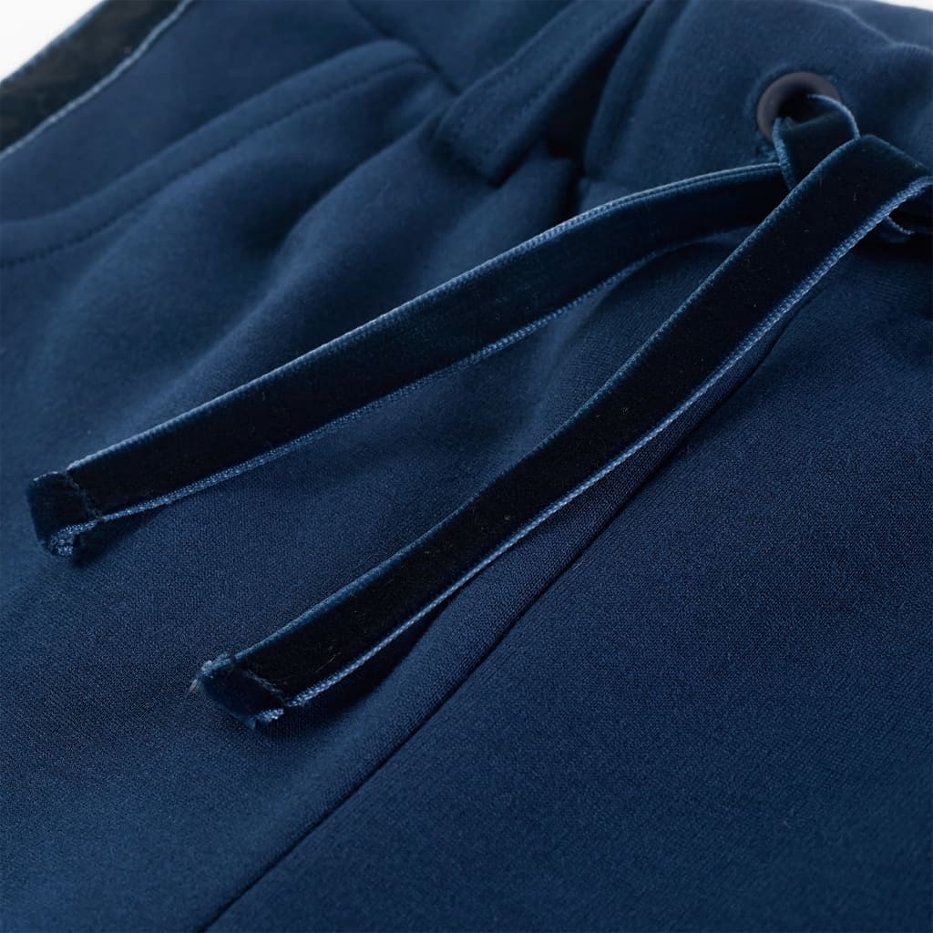 Otroške hlače s črnimi obrobami mornarsko modre 92