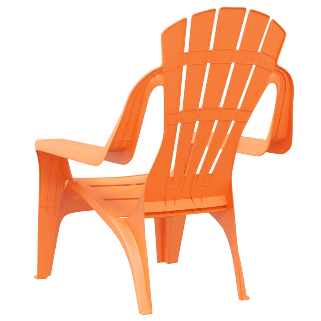 vidaXL Vrtni stoli 2 kosa za otroke oranžna 37x34x44 cm PP videz lesa