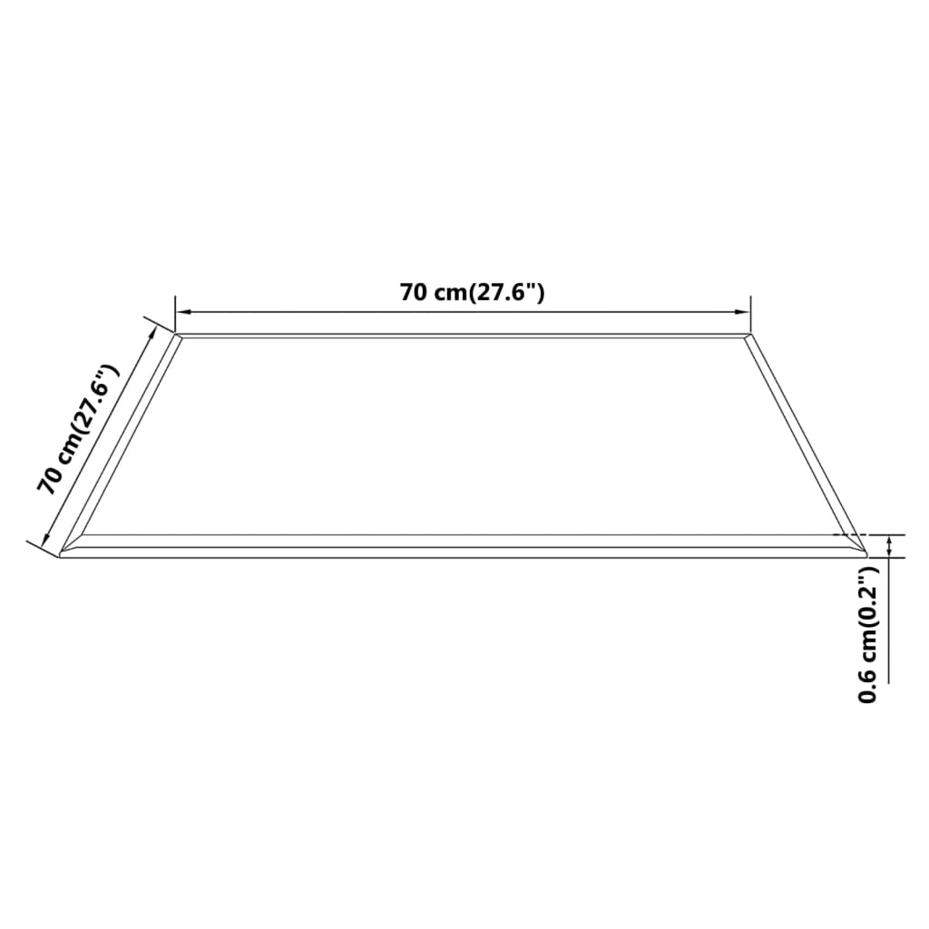 vidaXL Površina za mizo iz kaljenega stekla kvadratne oblike 700x700mm