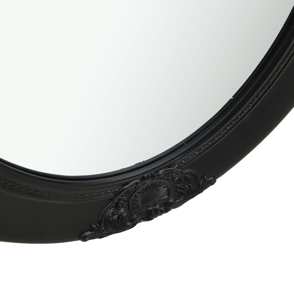 vidaXL Stensko ogledalo v baročnem stilu 50x70 cm črno
