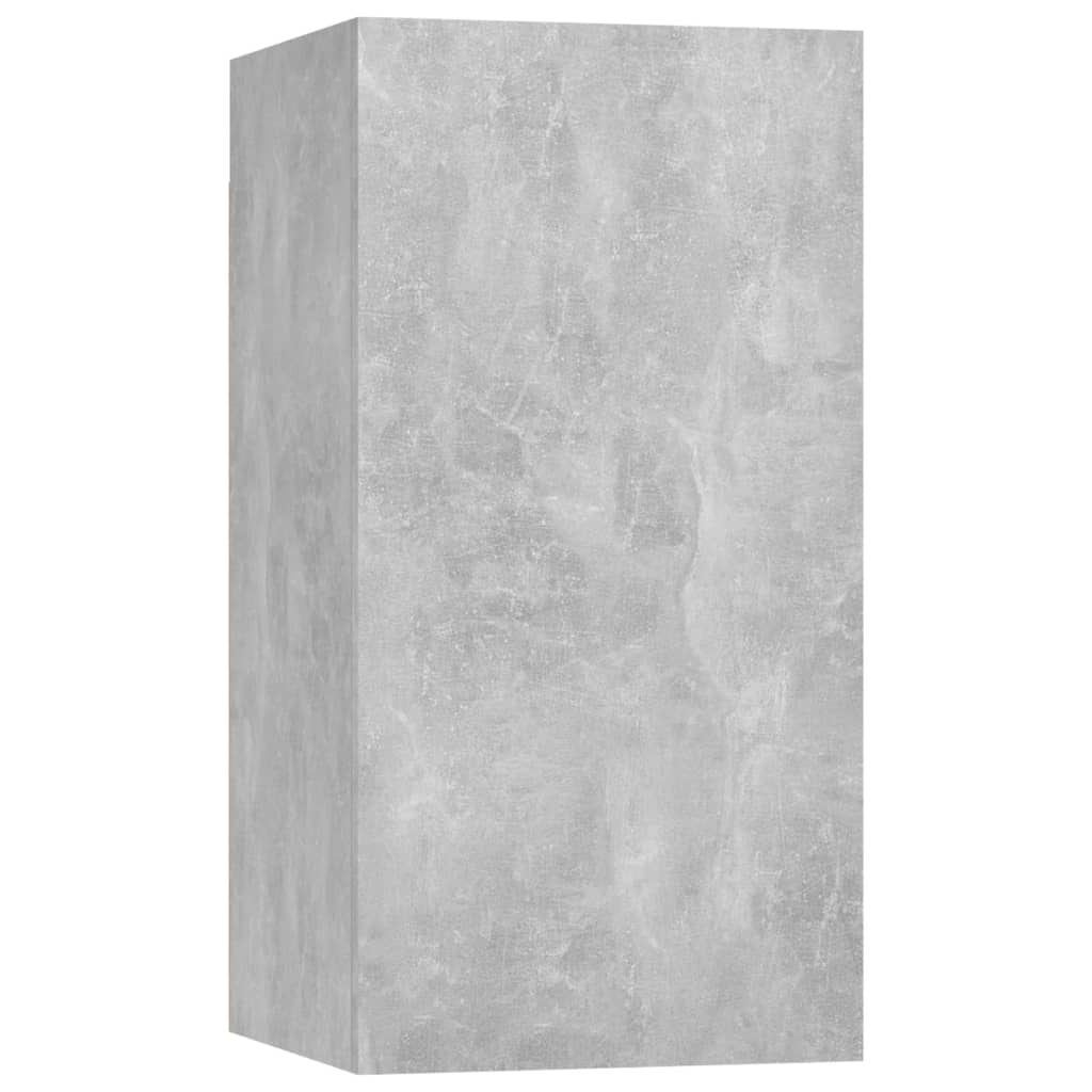 vidaXL Komplet TV omaric 10-delni betonsko siva iverna plošča