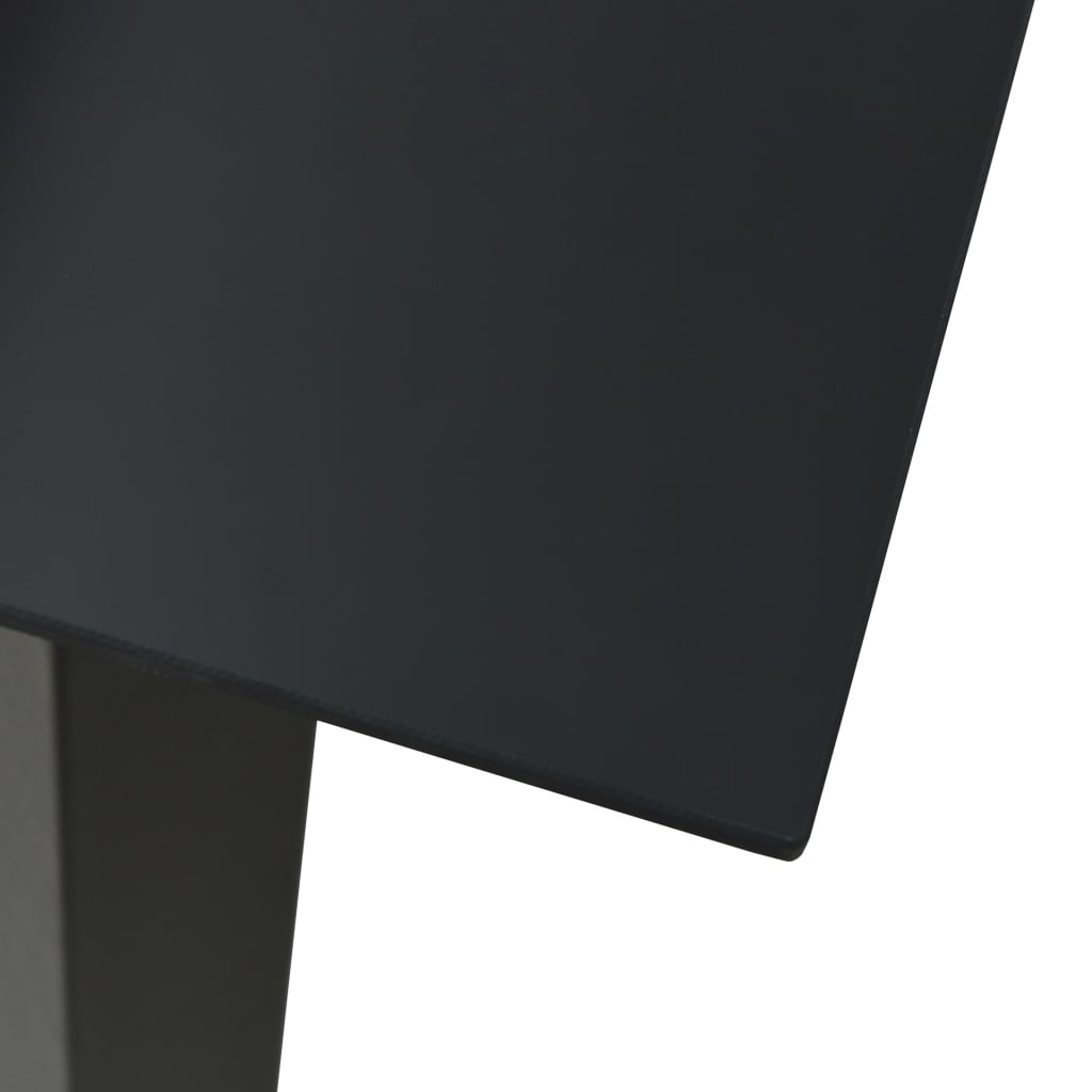 vidaXL Zunanja jedilna garnitura 9-delna PVC ratan črna