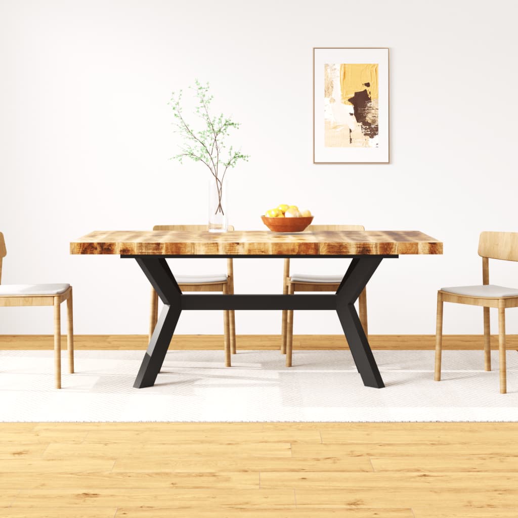 vidaXL Jedilna miza trden mangov les in jeklo 180 cm