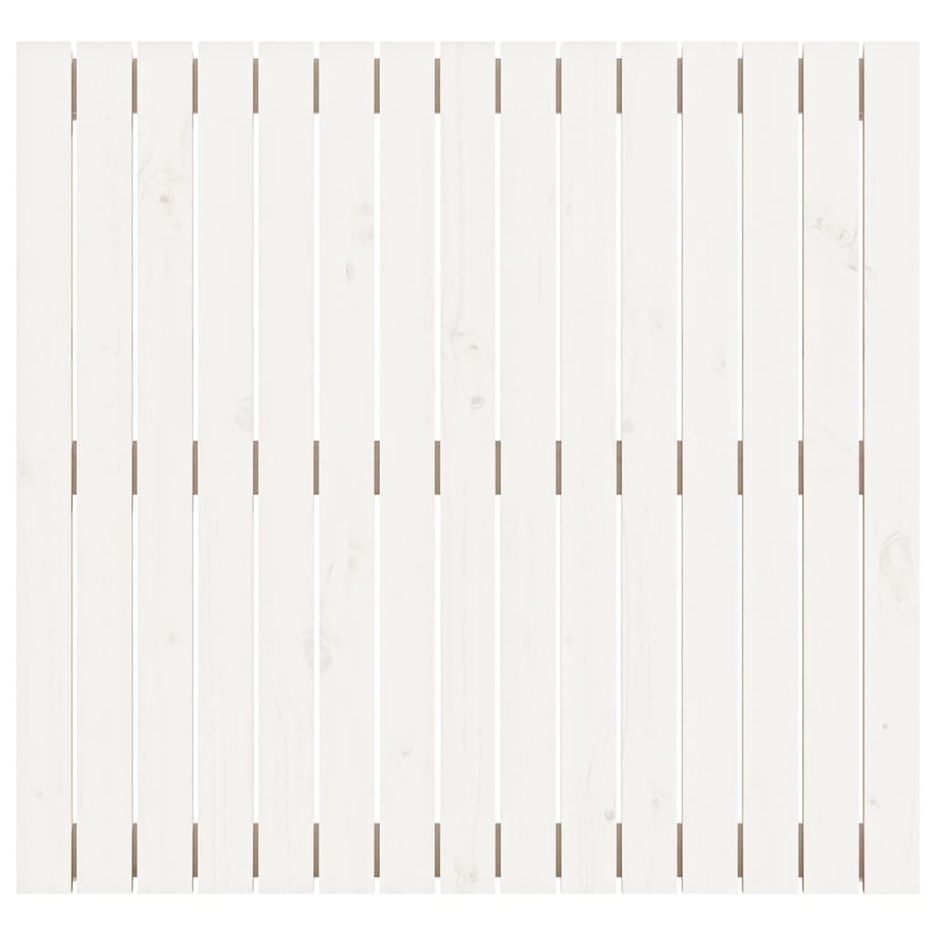 vidaXL Stensko posteljno vzglavje belo 95,5x3x90 cm trdna borovina