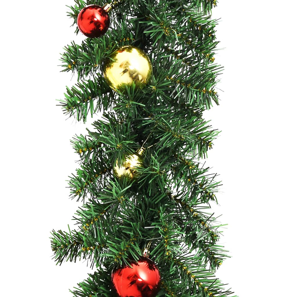 vidaXL Božična girlanda okrašena z bučkami in LED lučkami 5 m