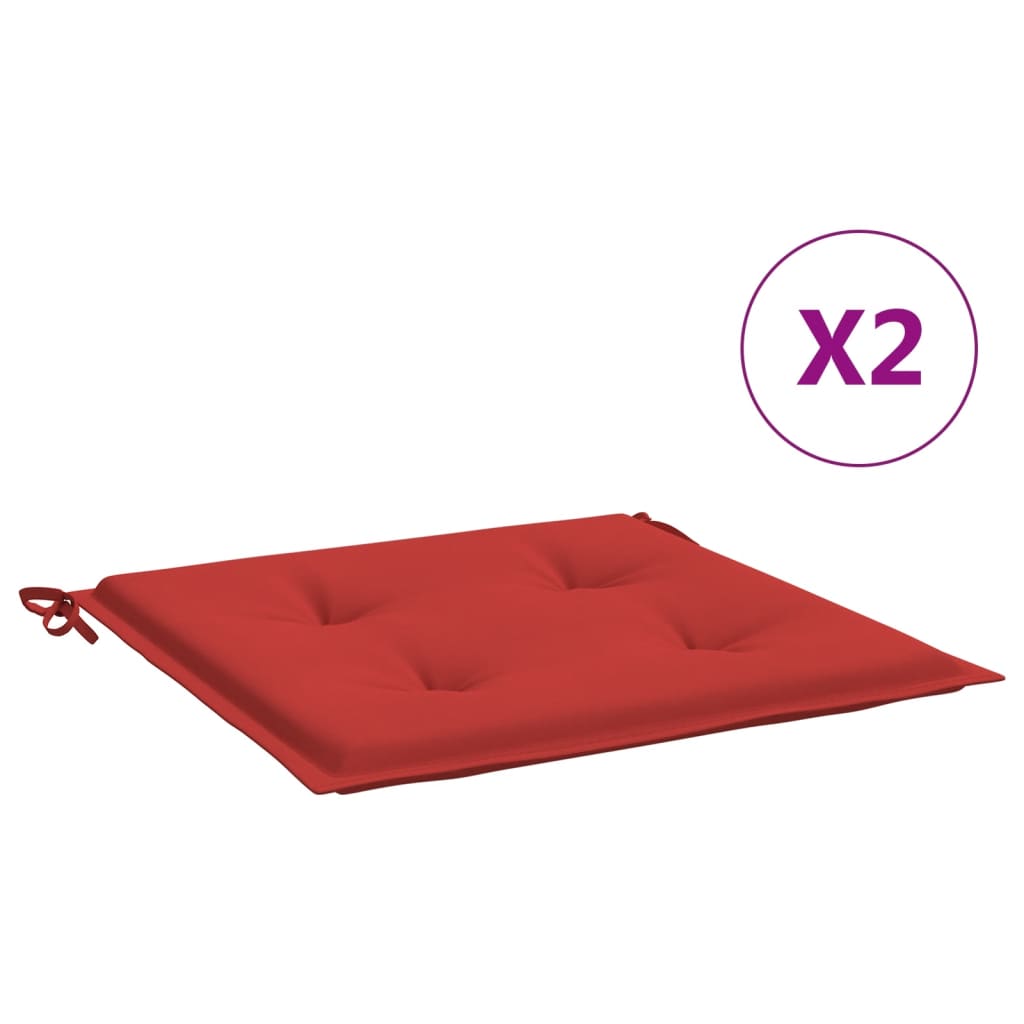 vidaXL Blazine za vrtne stole 2 kosa rdeče 50x50x3 cm oxford tkanina