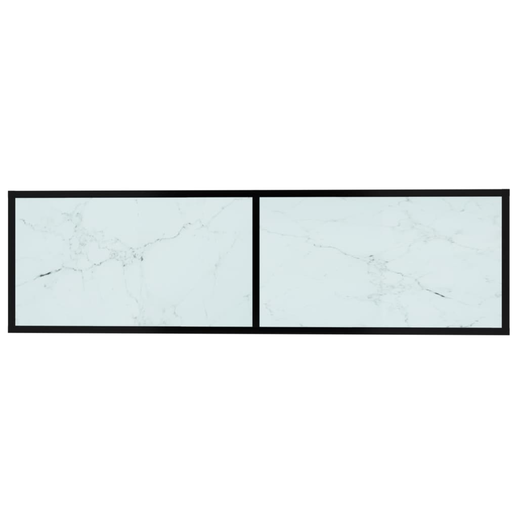 vidaXL TV omarica beli marmor 140x40x40,5 cm kaljeno steklo
