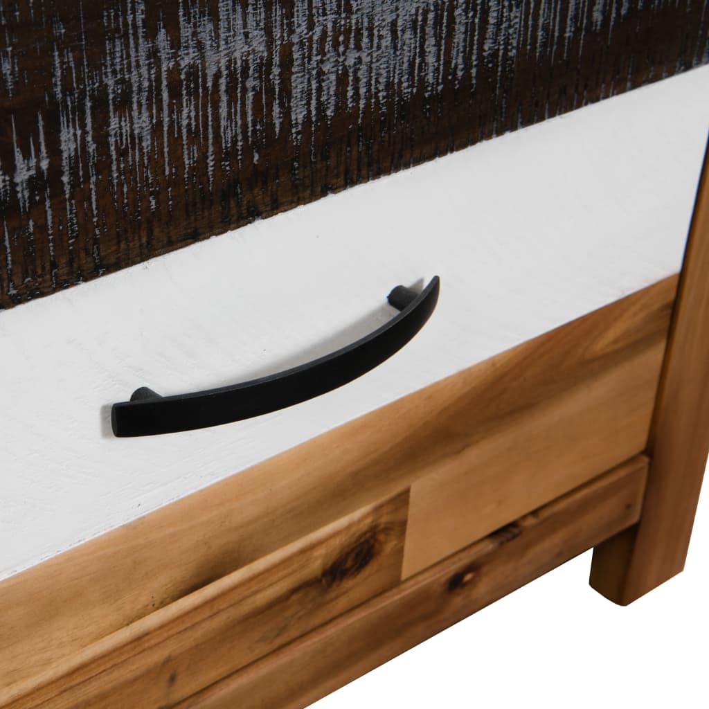 vidaXL Klubska mizica iz trdnega akacijevega lesa 90x50x37,5 cm