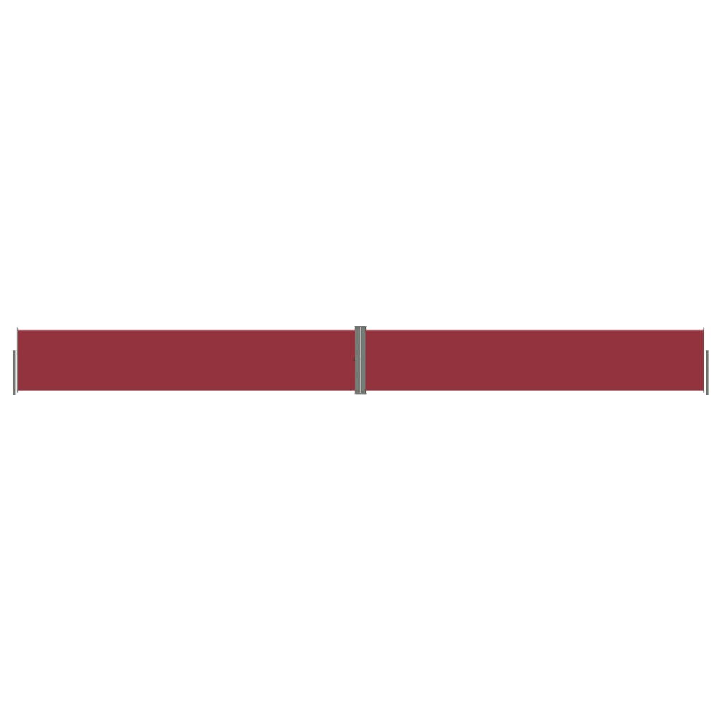 vidaXL Zložljiva stranska tenda rdeča 117x1200 cm