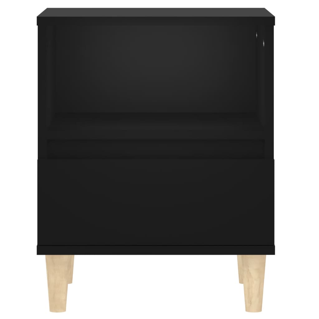 vidaXL Nočna omarica črna 40x35x50 cm
