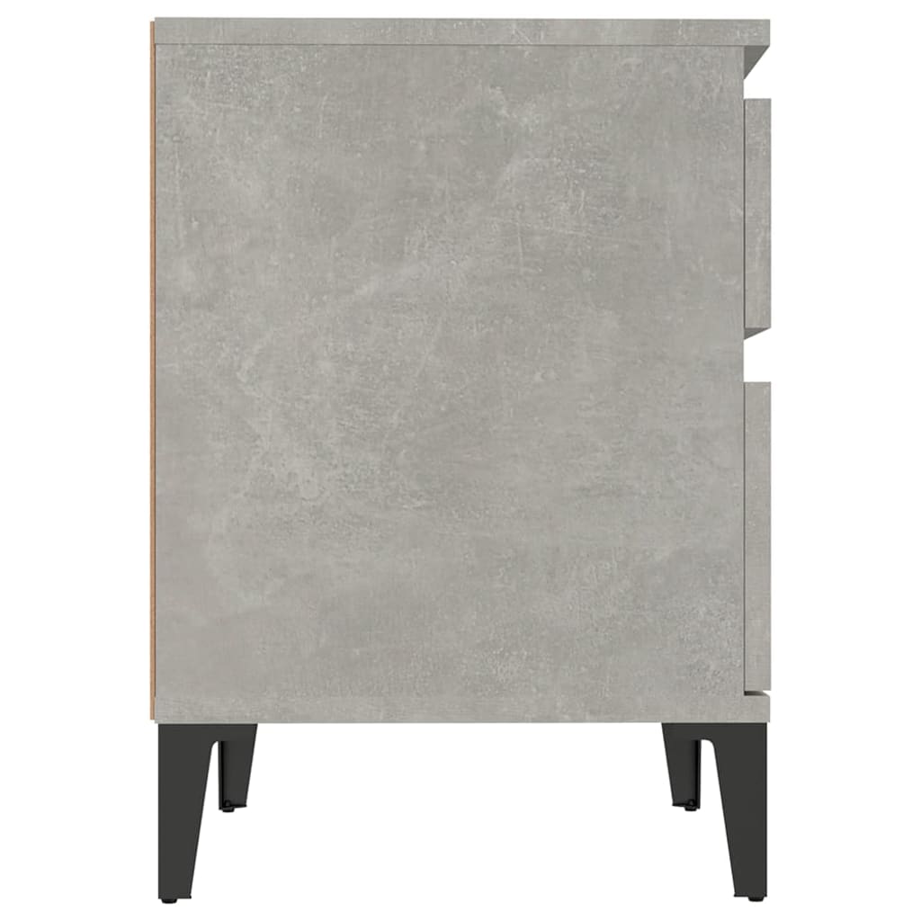 vidaXL Nočna omarica 2 kosa betonsko siva 40x35x50 cm