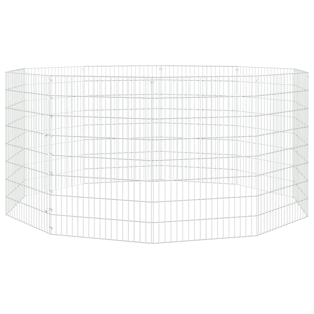 vidaXL 10-delna ograda za zajce 54x80 cm pocinkano železo
