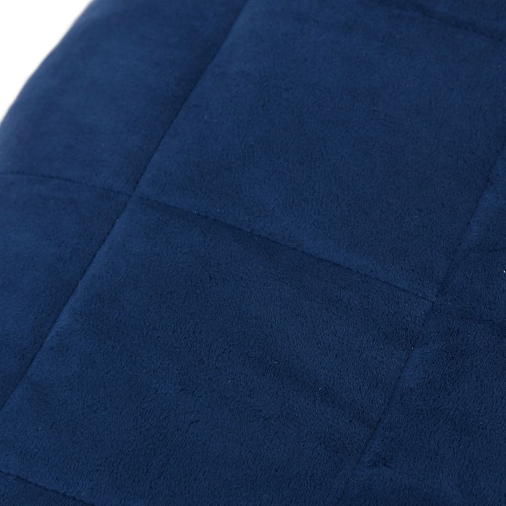 vidaXL Obtežena odeja modra 137x200 cm 10 kg blago