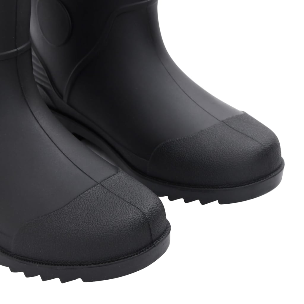 vidaXL Dežni škornji črni velikost 42 PVC
