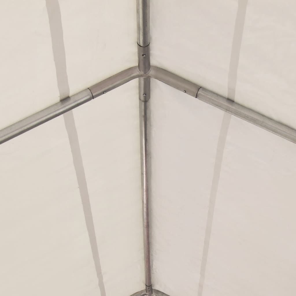 vidaXL Vrtni šotor PVC 4x6 m rdeče in bele barve