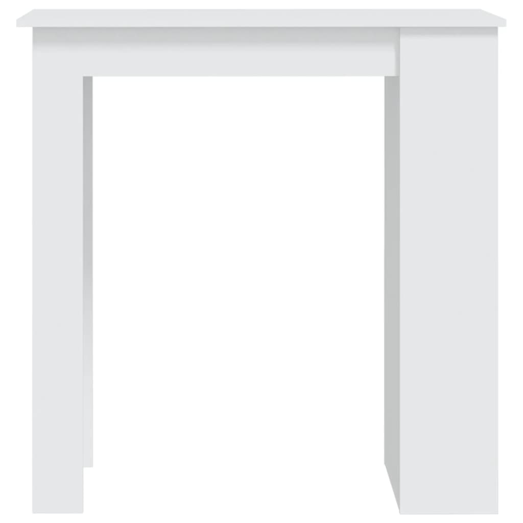 vidaXL Barska miza s policami bela 102x50x103,5 cm iverna plošča