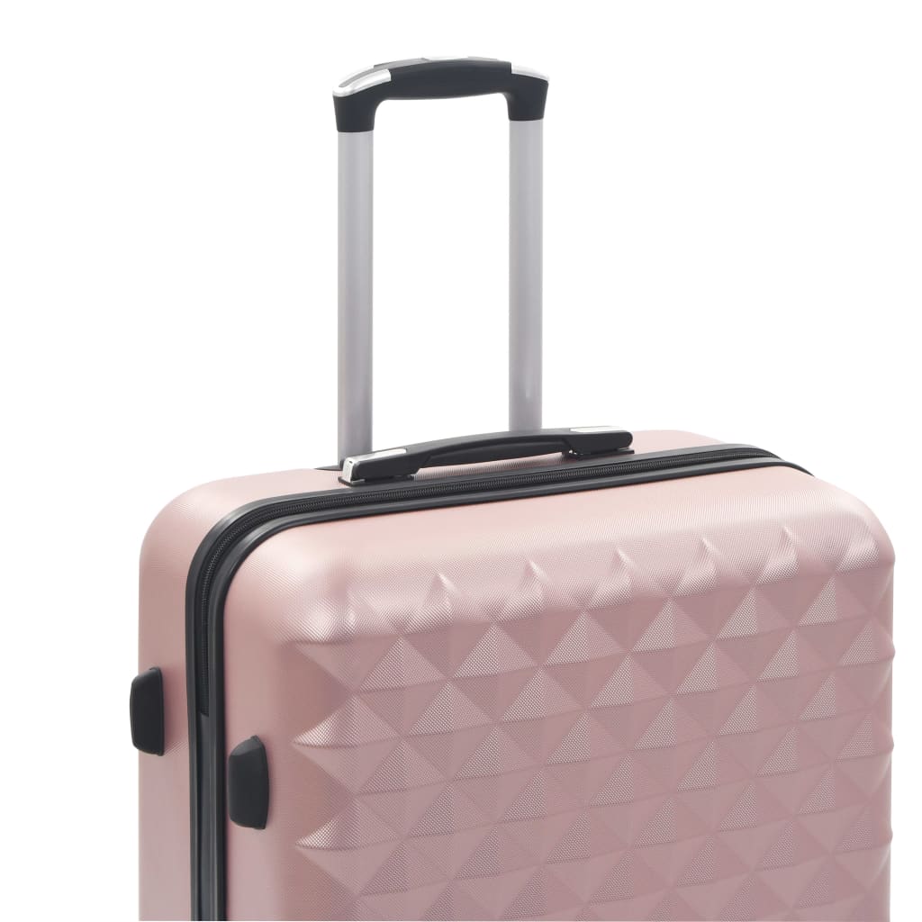 vidaXL Trdi potovalni kovčki 3 kosi rožnato zlati ABS