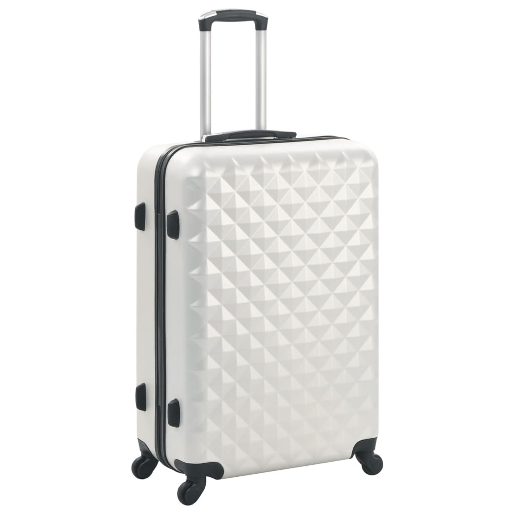 vidaXL Trdi potovalni kovčki 3 kosi svetlo srebrni ABS