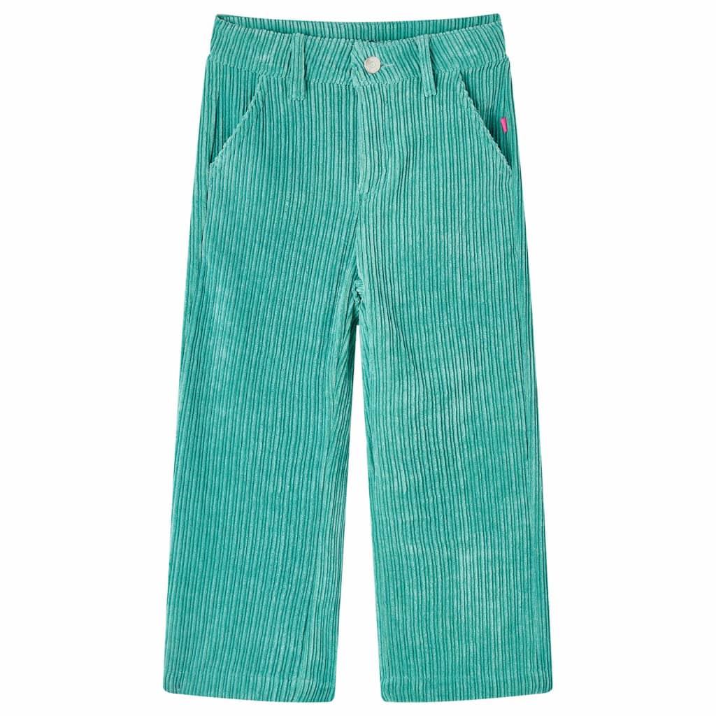 Otroške hlače žamet mint zelena 92