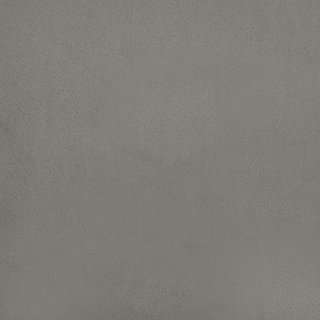 vidaXL Vzmetnica z žepkasto vzmetjo svetlo siva 90x200x20 cm žamet