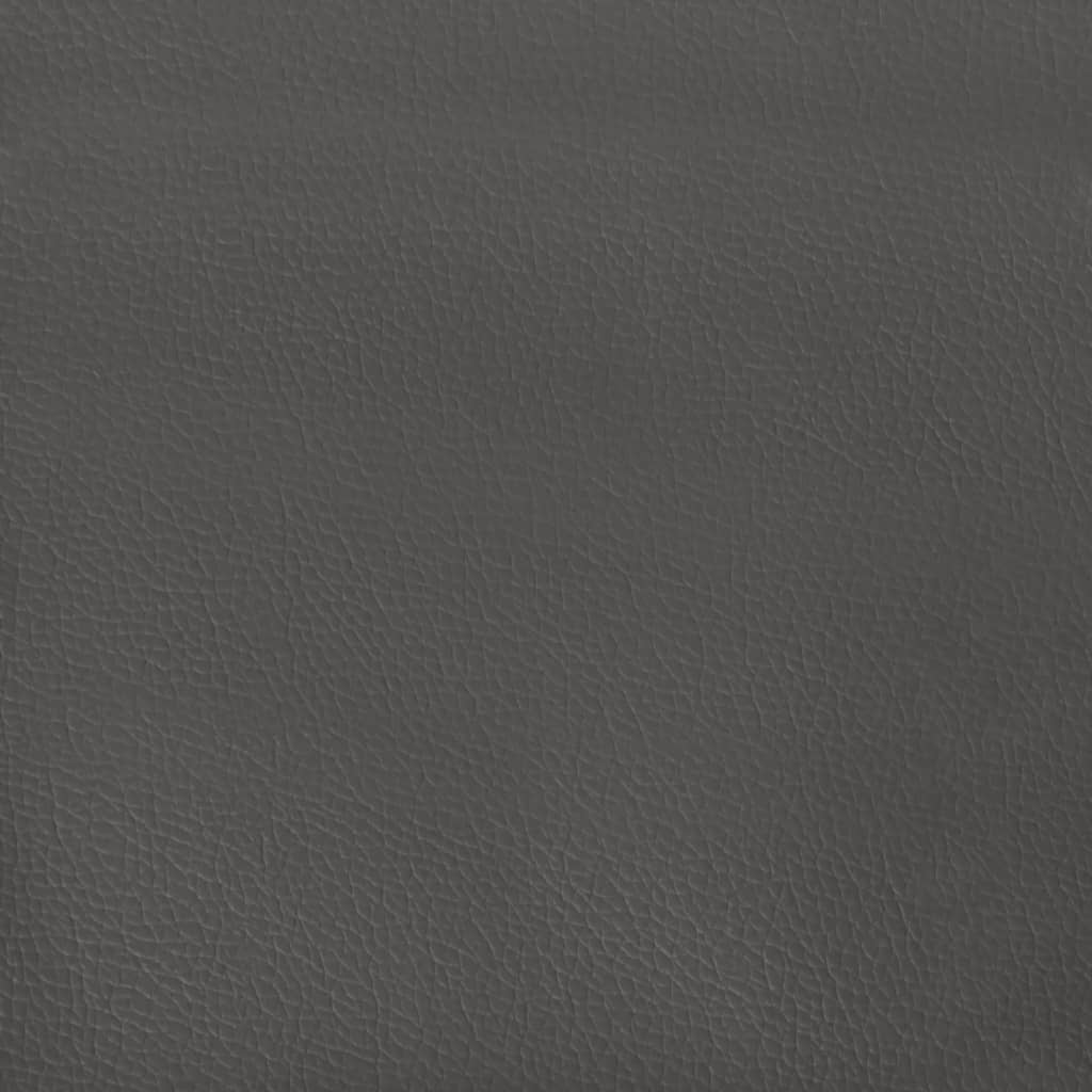 vidaXL Vzmetnica z žepkasto vzmetjo siva 140x190x20 cm umetno usnje