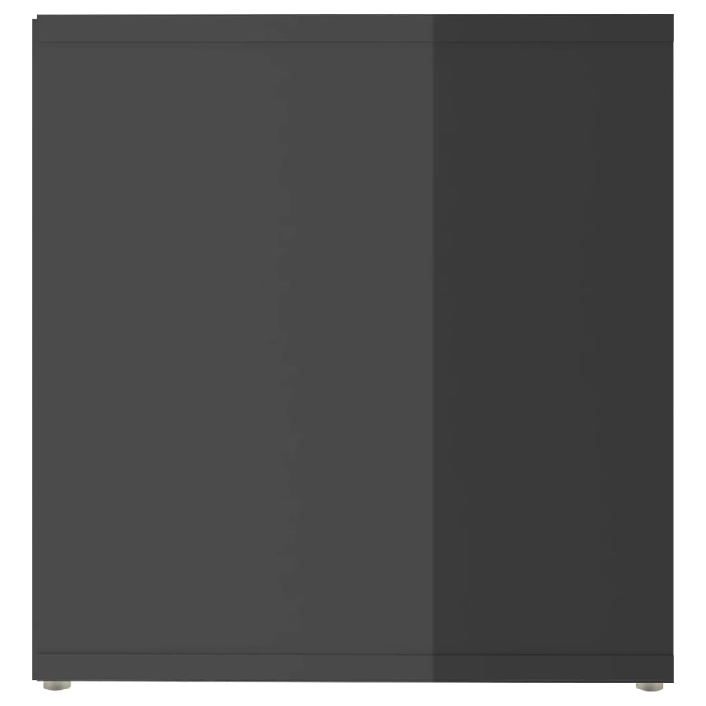 vidaXL TV omarica visok sijaj siva 72x35x36,5 cm iverna plošča