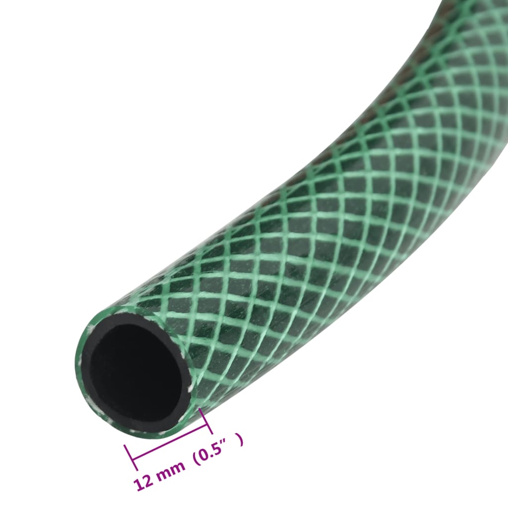 vidaXL Vrtna cev s kompletom priključkov zelena 0,6" 10 m PVC