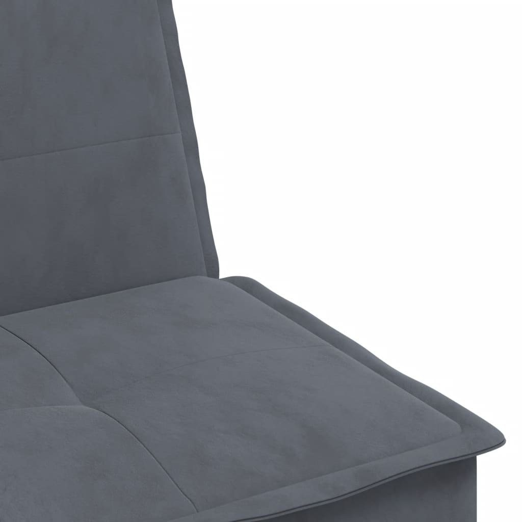 vidaXL Raztegljiv kavč L oblike temno siv 255x140x70 cm žamet