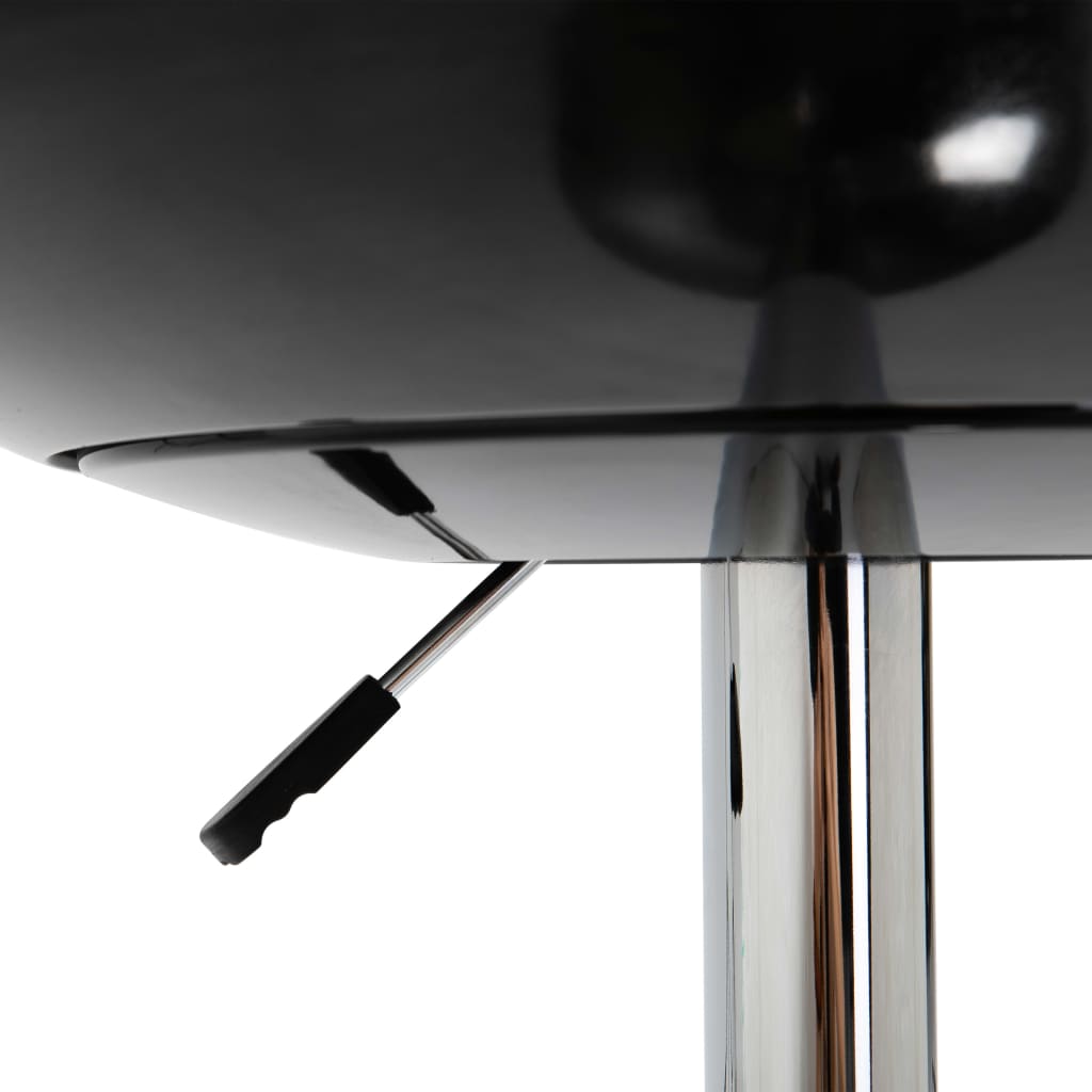 vidaXL Barska miza črna Ø60 cm ABS